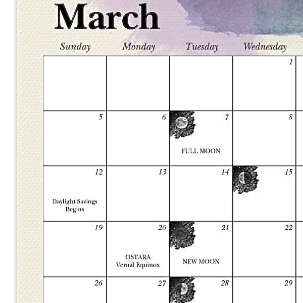 Image of 2023 Moon Calendar