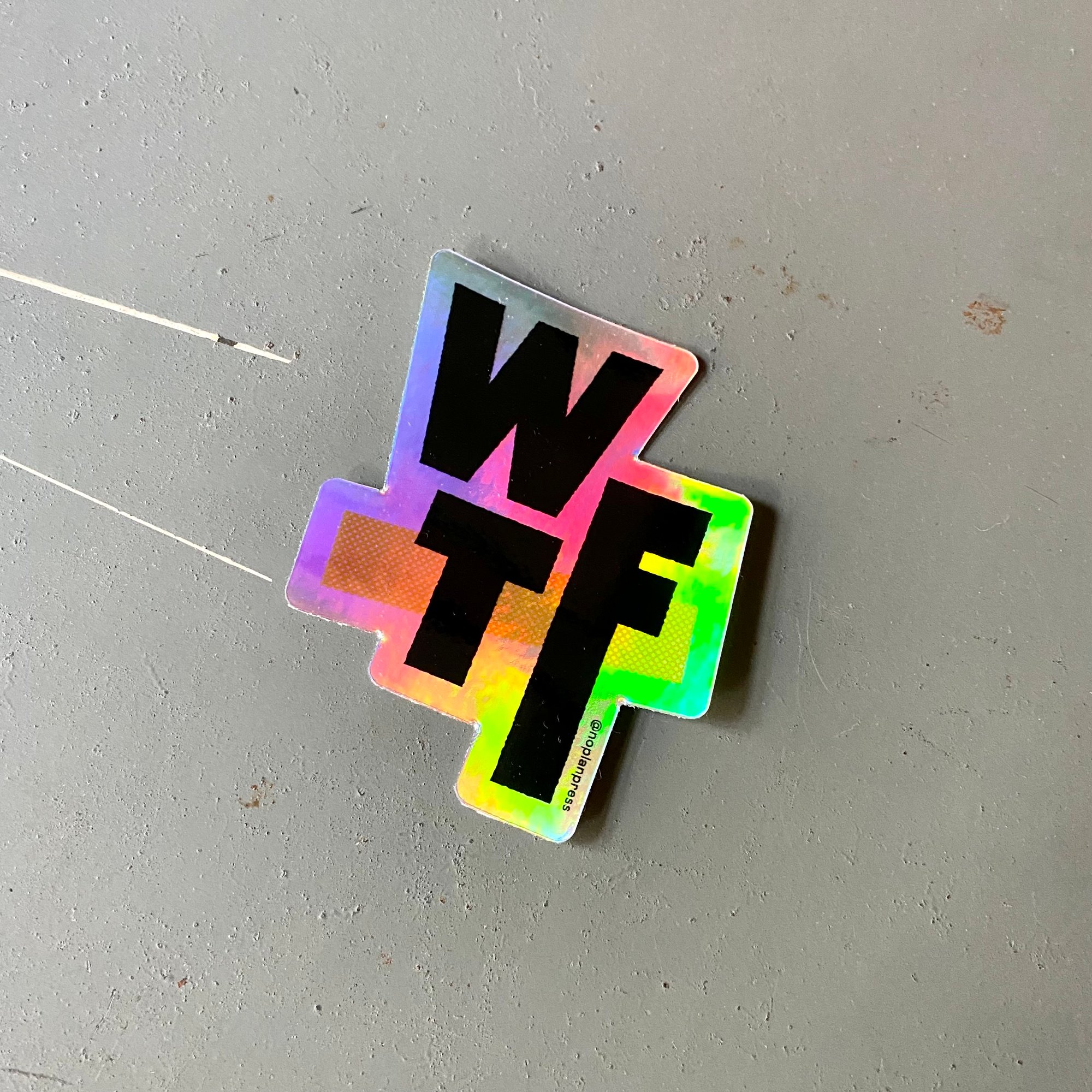 WTF Permanent Stickers ( Hologram )