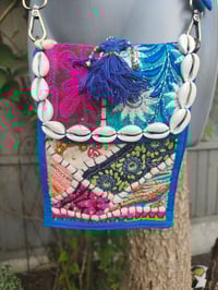 Image 2 of Jaz min cross body bag and coin purse- Blue 2
