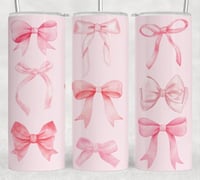 Pink bows 20oz tumblers