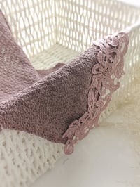 Image 6 of Newborn Photo Prop Set | Mini Rug | bodysuit for Photoshoot | pillow | dusty purple