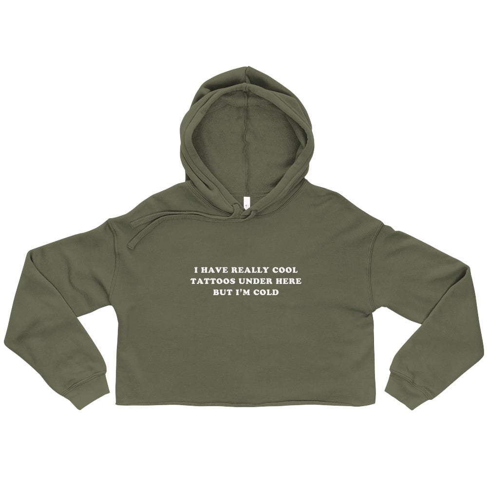 Image of Cool Tattoos cropped hoodie
