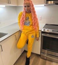 Image 1 of Yellow paid n full jumpsuit sets