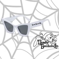 Image 2 of Deadly Bombshell- White Cat Eye Sunglasses 