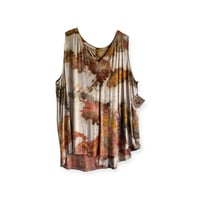 Image 1 of 3XL Luxe Knit V-Neck Tank in Sedona Watercolor Ice Dye