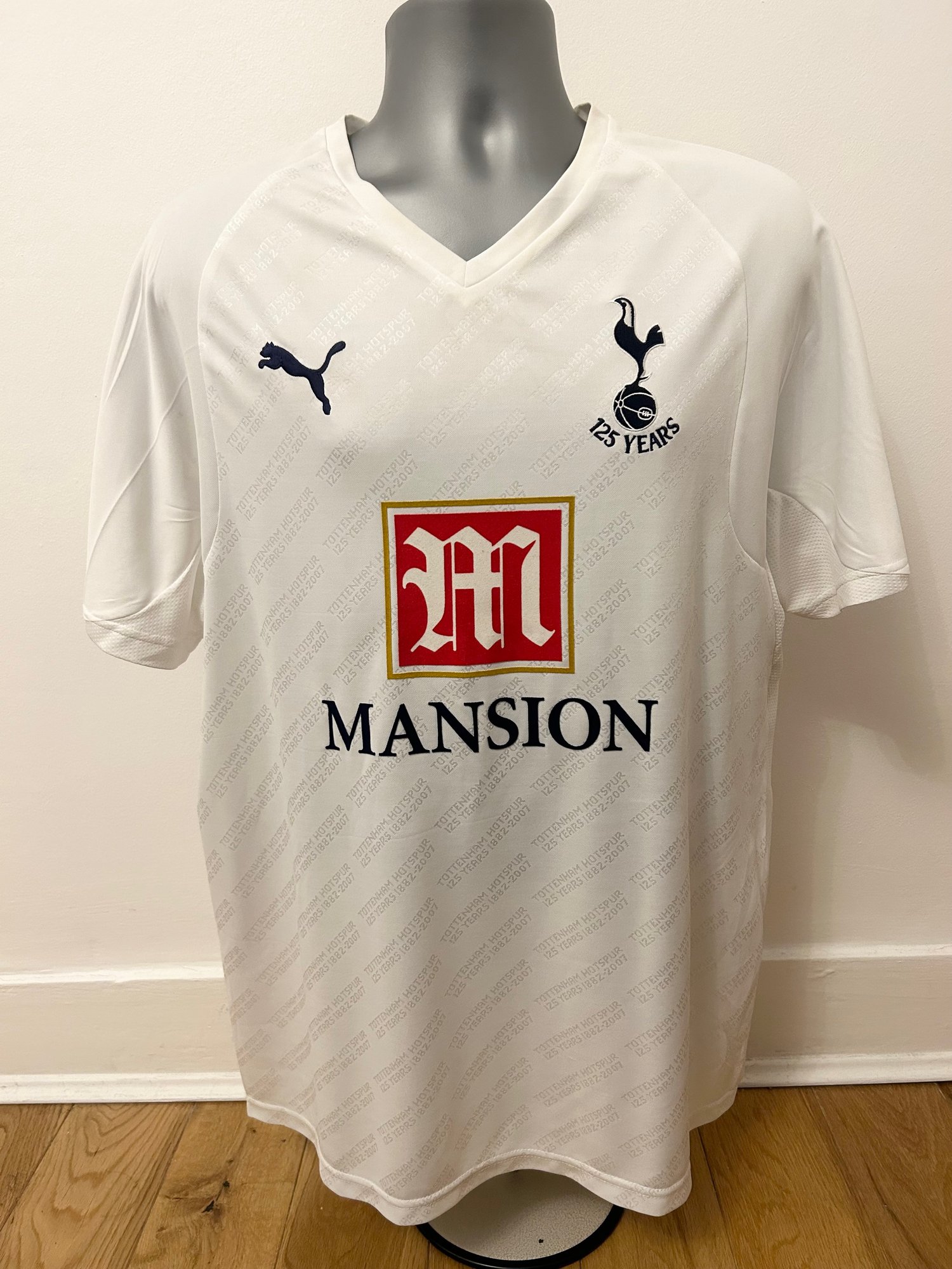 Image of Tottenham Hotspur “BERBATOV 9” 2007/08 125 YRS Home Shirt + PL patches (L)