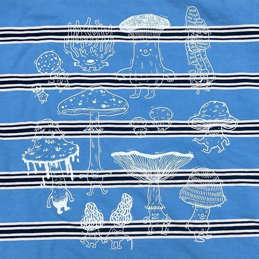 Image of Fun Guys Long Sleeve - Blue + Stripes, 20"