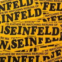 Image 1 of Reruns Bumper Sticker  - 1 Sticker 11.5in. x 3in. 
