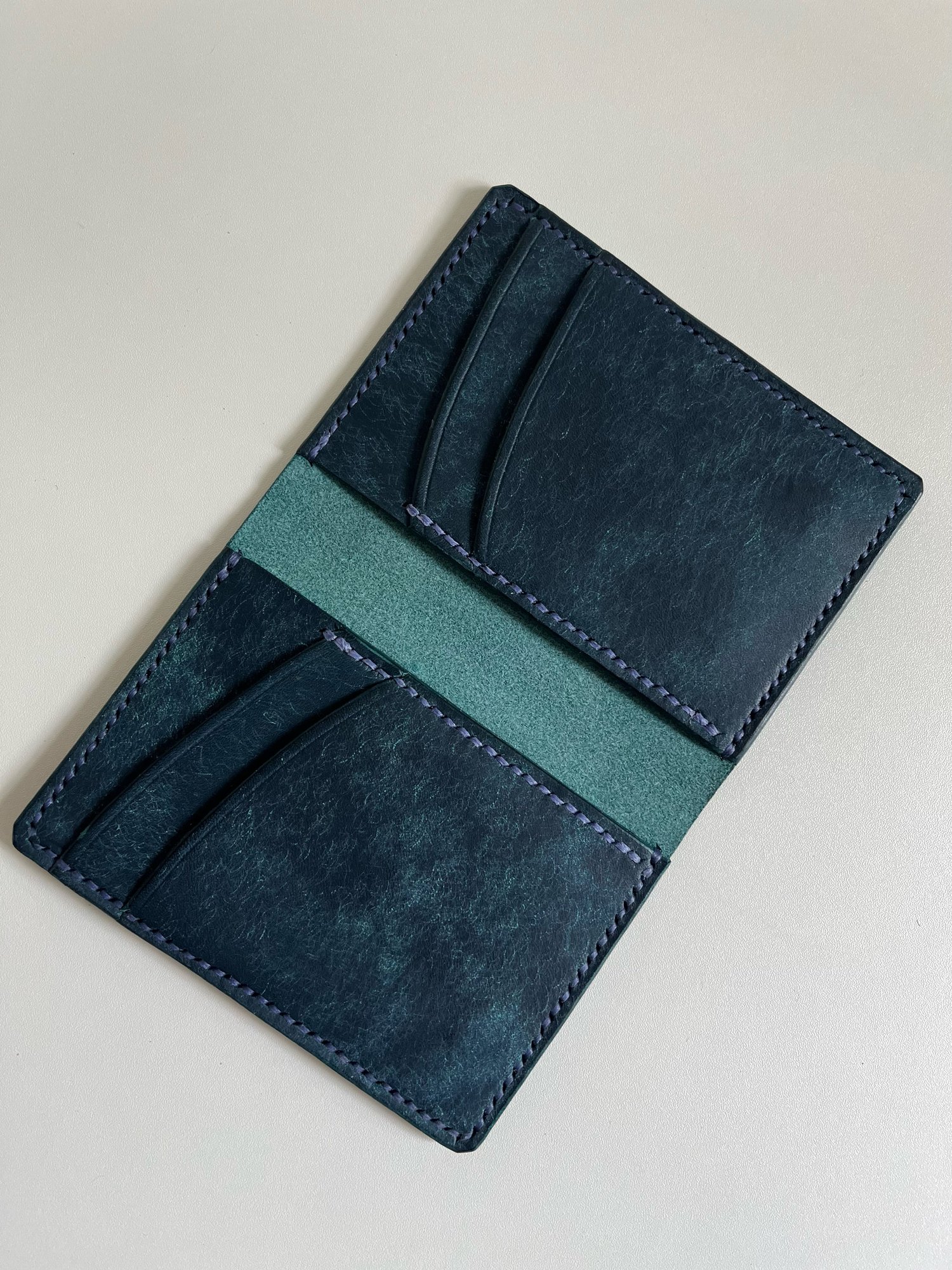 Image of Navy Pueblo Vertical Cardholder (Blue Violet)
