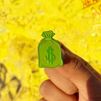 Image 2 of Money Bag (Green) pin