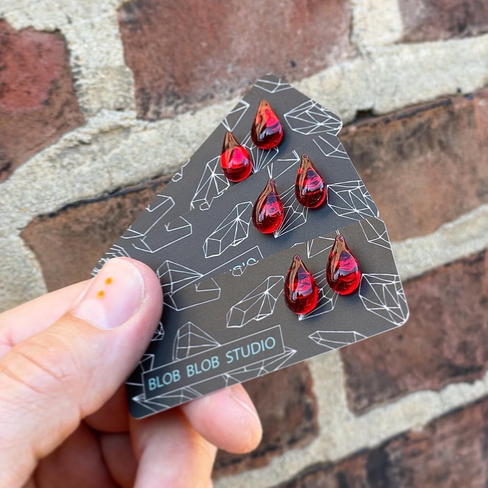 Image of Blood Drop Studs