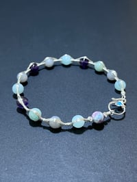 Image 3 of Amethyst｜Amazonite｜Aquamarine｜Angelite｜Ruby And Sapphire Bracelet