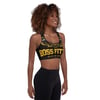 BOSSFITTED Black and Yellow Padded Sports Bra