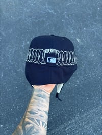 Image 4 of EARMUFF NAVY NEW YORK YANKEES CUSTOM FITTED CAP