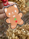 Gingerbread Cat Acrylic Keychain 