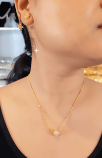Kinan Set-American Diamond Ball Chain set
