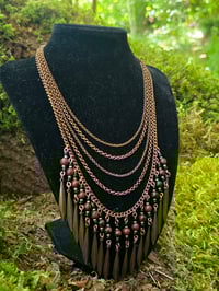 Image 3 of Mahogany Obsidian and Copper Drop Necklace 