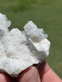 Image 10 of Quartz Stalagmite Coated With Aragonite & Clear Rhombohedral Calcite #2544
