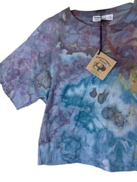 Image 5 of XS Crop Cotton Tee in Soft Watercolor Ice Dye