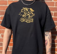 Image 1 of COLLYDE METALLIC GOLD PRINT T SHIRT 