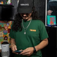 Too High Cannabis Lifestyle Tee (Green w/ Orange)