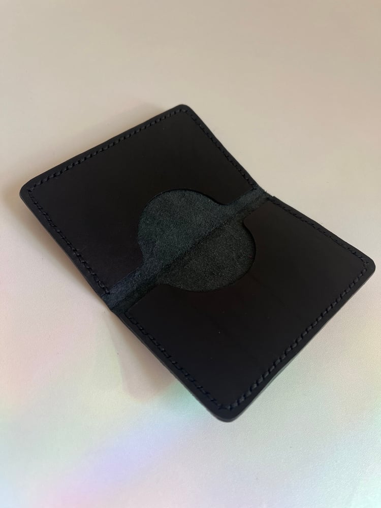 Image of Black Vachetta Slim Bifold Cardholder 