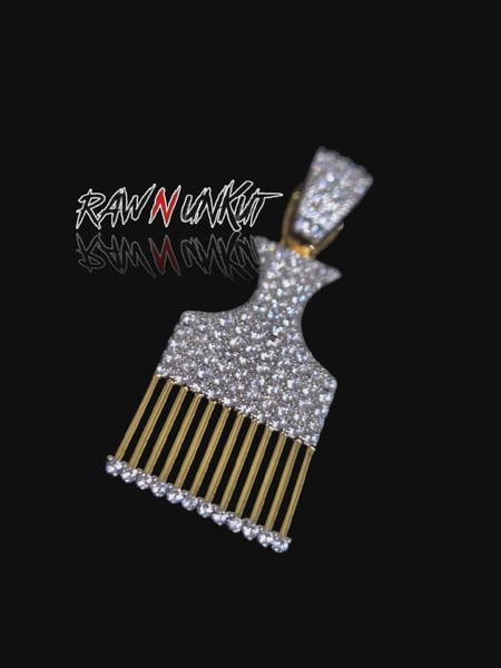 Image of RAW N UNKUT AFRO PICK PENDANT