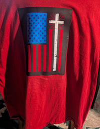 Image 2 of American Flag with Cross 