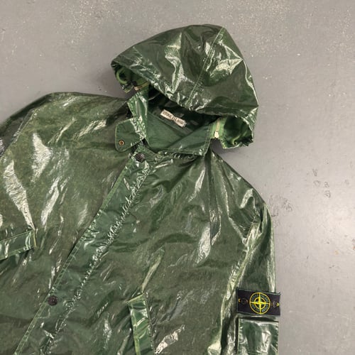 Image of 1992 / 1993 Stone Island Glazed Silk Toffee Wrapper jacket, size XXL