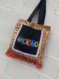 Image 1 of Bolsiña feita a man. AMORIÑO leopardo. Deseño exclusivo!