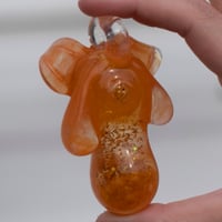 Image 4 of Drippy Orange Juice Opal Puppy Pendant 
