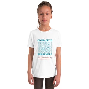 Image of Flower Courage to Persevere Youth Short Sleeve T-Shirt