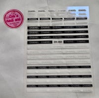 Chanel sticker. b/w