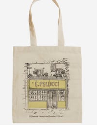 ECRU SCREEN PRINTED TOTE BAG