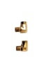 Image of Gold 3/8 fittings pair 