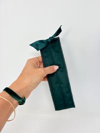 Image 2 of Le MARQUE-PAGE en velours matelassé vert sapin