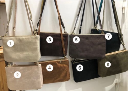 Image of Sac pochette NATASCHA cuir ( 9 couleurs )