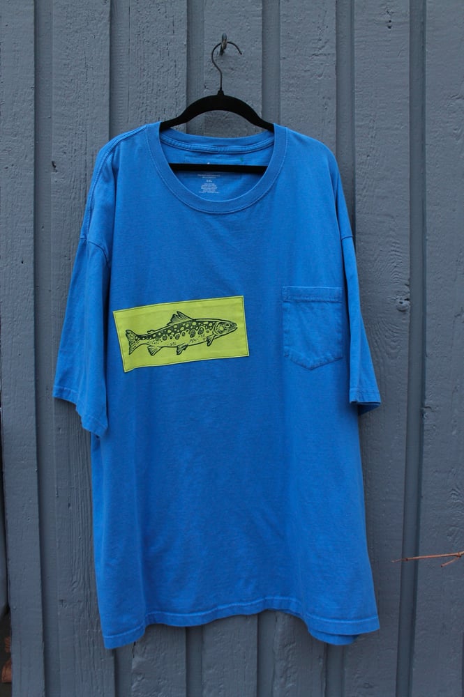 Image of Lime/ Cobalt Fish Tee