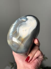 Image 2 of UNIQUELY FRACTURED ORCA AGATE FREEFORM