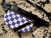 Periwinkle checkered crossbody 