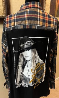 Vintage Gray/Yellow/Red/White Flannel Shirt Lainey Wilson