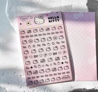 Image 1 of 2PCS Kawaii Hello Relief Stickers Cute Anime Student DIY Waterproof Nail Stickers
