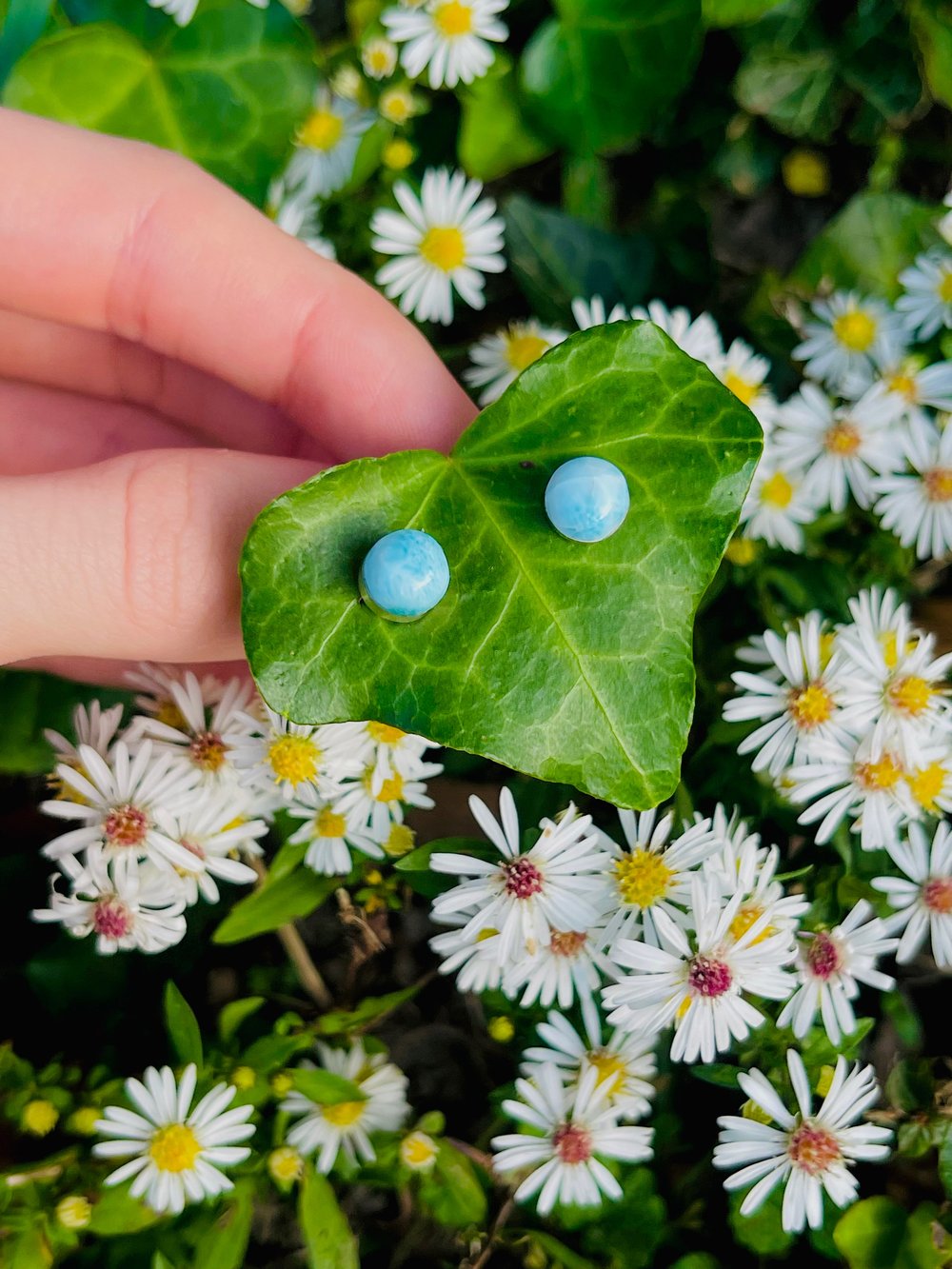 Image of Larimar Silver Studs