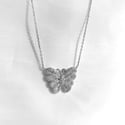 Silver Buttefly V Necklace