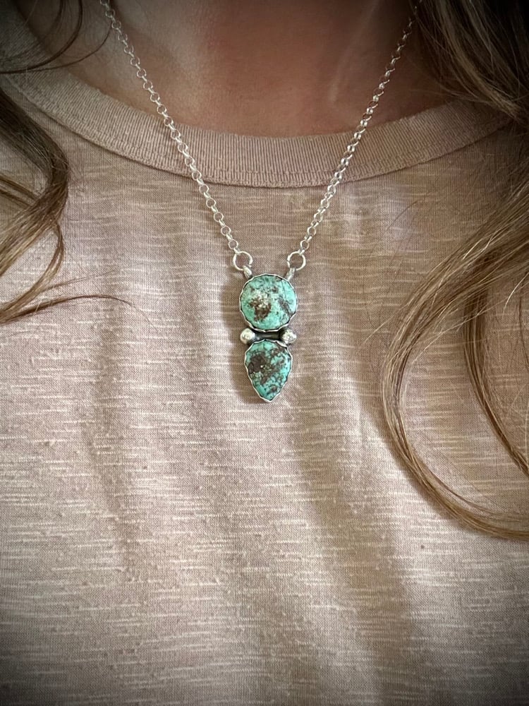 Image of Chunky Dry Creek 2 stone necklace - Discounted