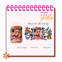 Frida Talavera UV DTF Cup wrap