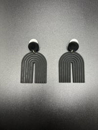 Image 2 of Block- Acrylic U-Shaped Dangle Earrings