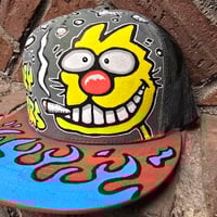 Image 4 of Hand Painted Hat 18 1/1 Flat Brim Hat 