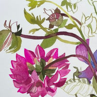 Image 2 of Dahlia and sweet peas  II