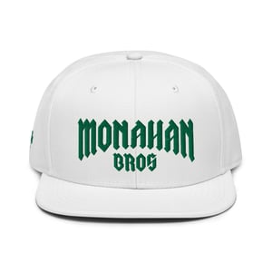 Image of MB Stacked Logo Brothers White Snapback Hat